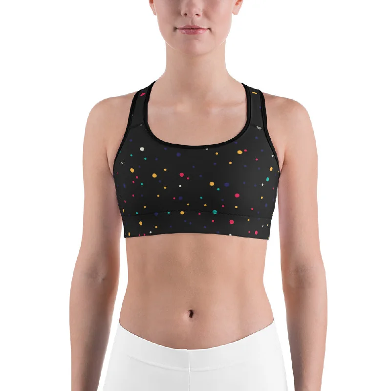 Price Cut Colorful Dots Sports bra