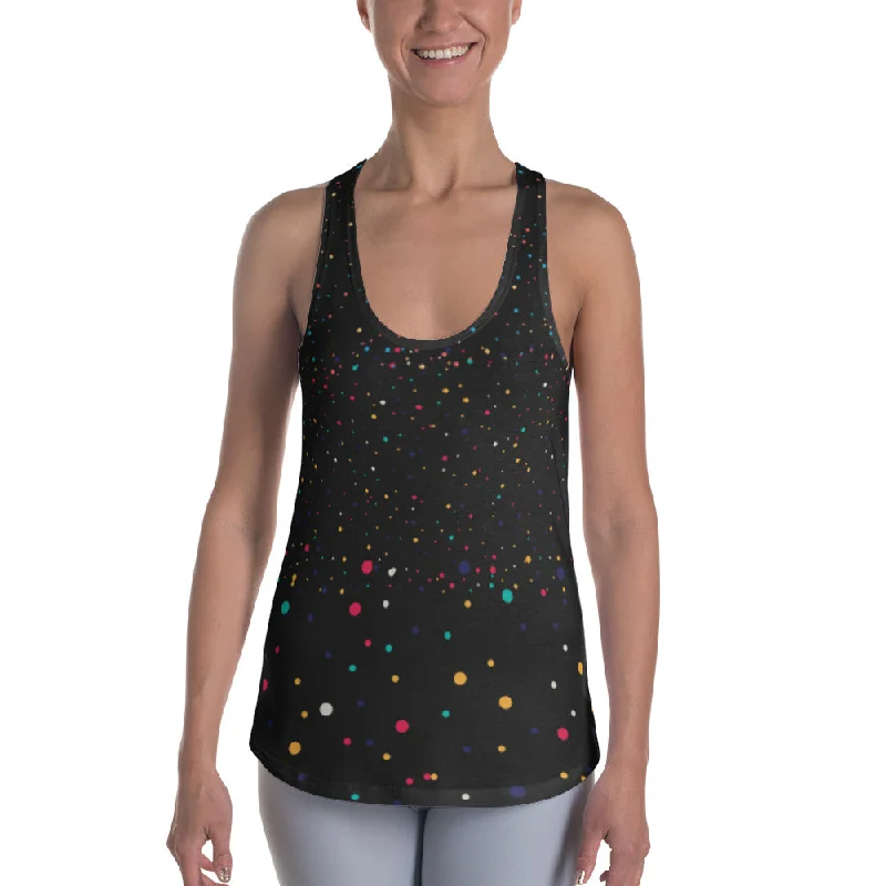 Now or Never Colorful Dots Racerback Tank Top