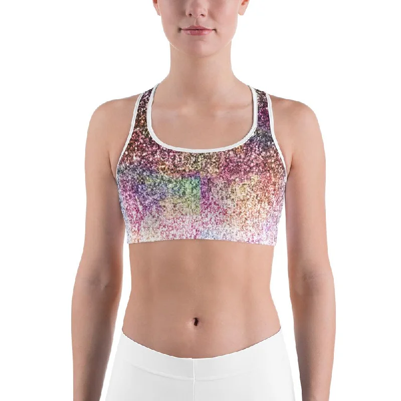 Exclusive Access Colorful Sparkles Sports Bra