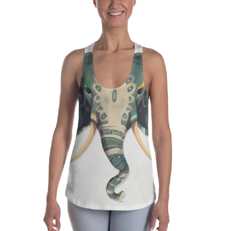 Price Break Elephant Henna Racer Back Tank Top
