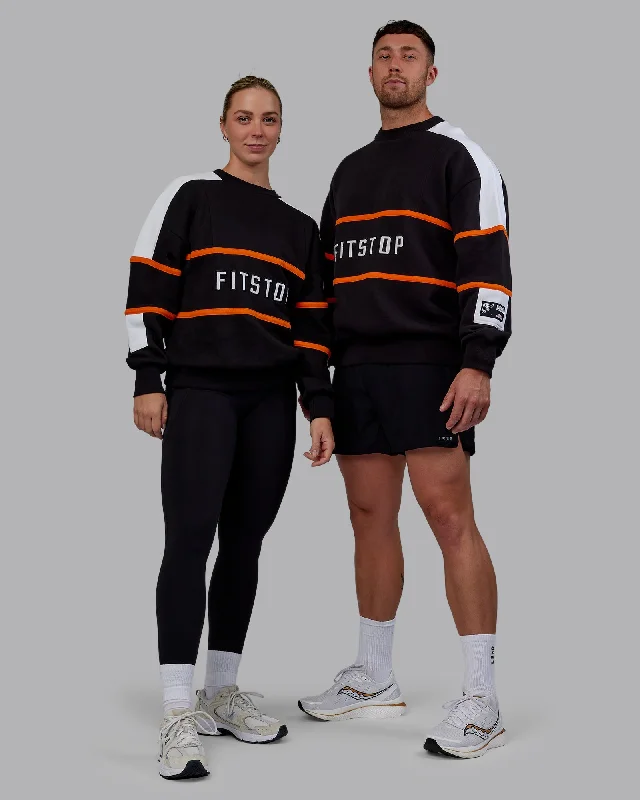 New Markdowns Unisex Fitstop Move More Sweater Oversize - Black-White