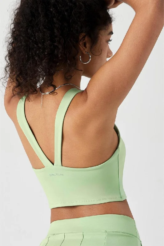 Shop and Save FlexEase™ Back V-shape Longline Sports Bra-Lt Green