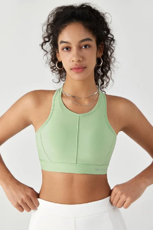 Sale Event HiTense™ High Support Laser-Cut Sports Bra-Lt Green