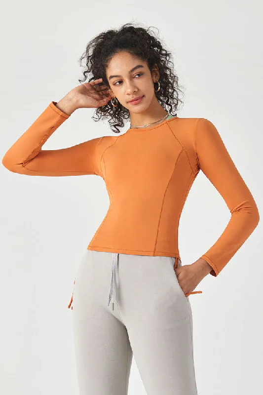 Flash Sale Long Sleeve Yoga Tops with Thumb Hole