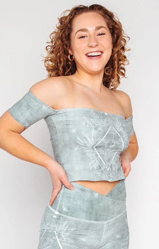 Super Bargain Off-Shoulder Bandeau - Pure Sage