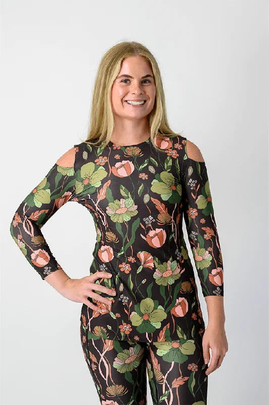 Reduced Prices Open Shoulder Top - Botanical Garden