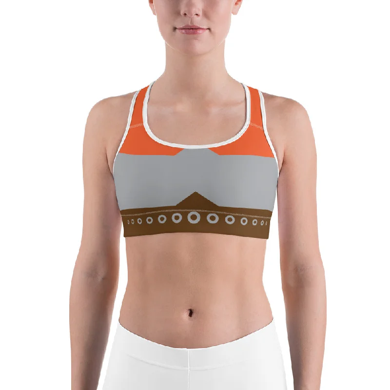 Super Bargain Tri-Color Panel Sports Bra