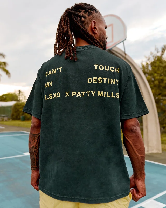 Weekend Flash Sale Patty Mills Washed Destiny Heavyweight Tee Oversize - Vital Green-Laguna
