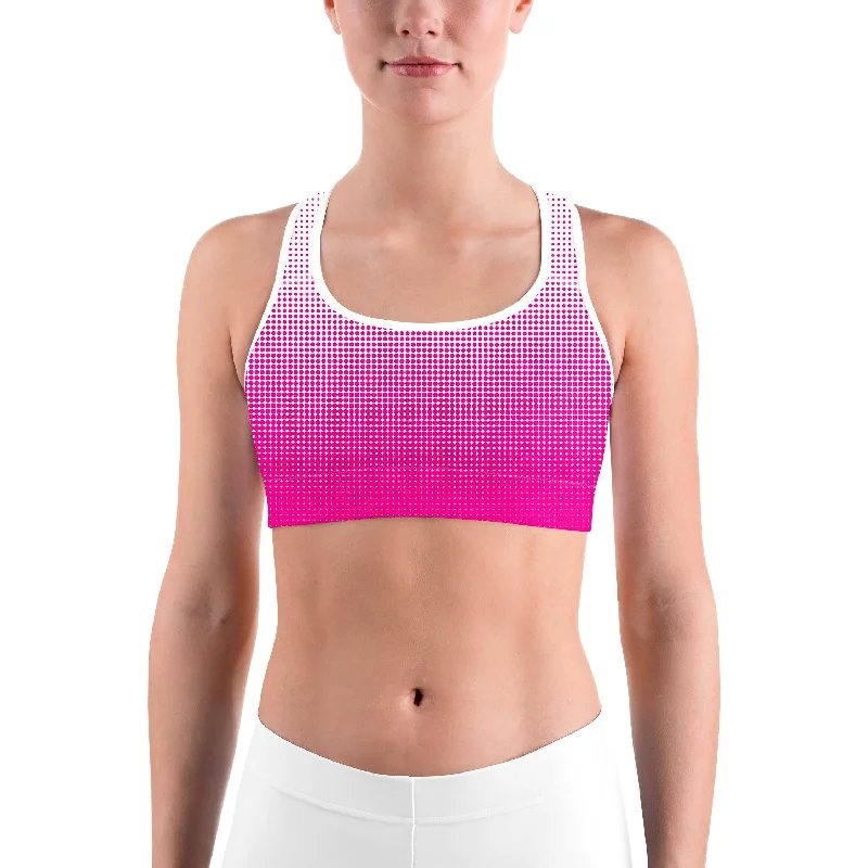 Final Clearance Pink Halftone Sports bra