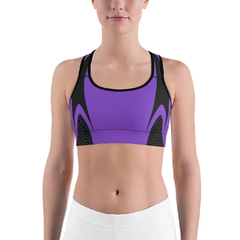 Mega Sale Purple Honeycomb Carbon Sports Bra