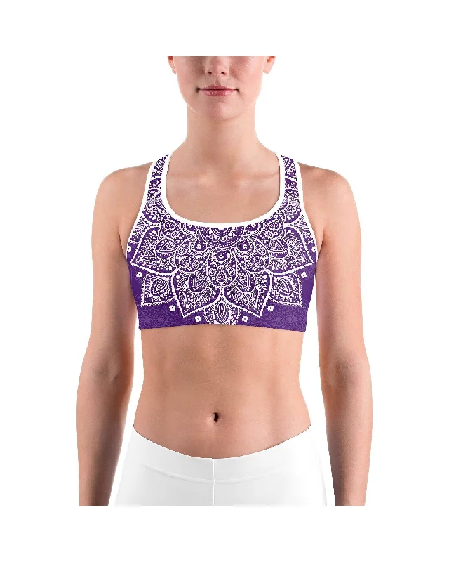 Price Cut Purple Mandala Sports bra