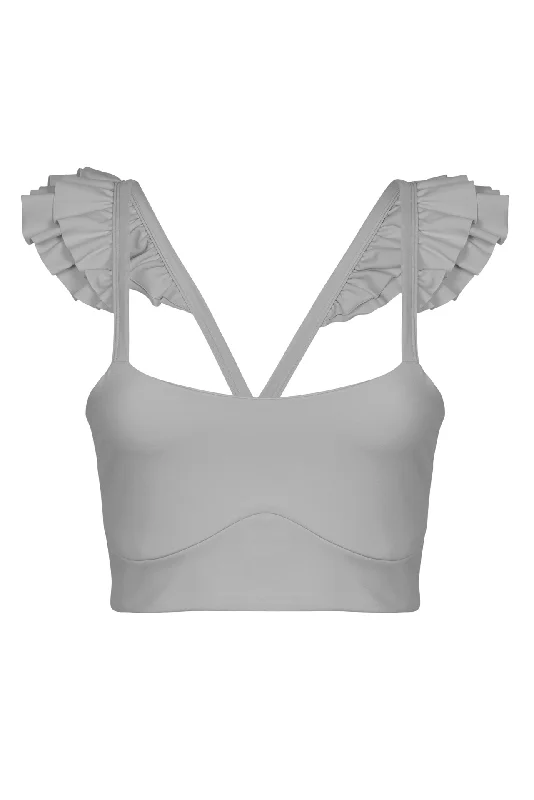 Limited Availability Ruffle Crop Polar