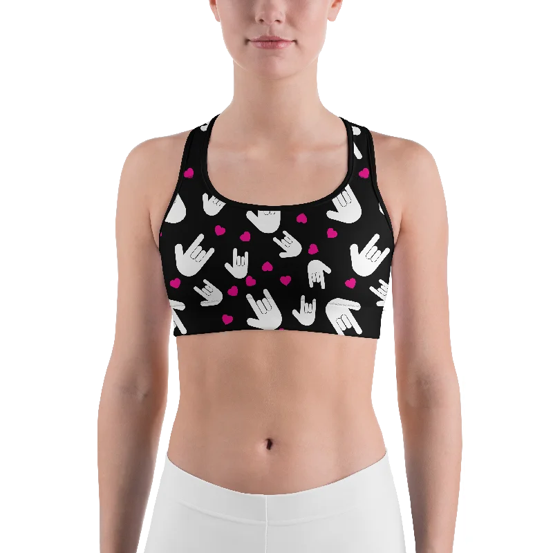 Limited Quantity Sign Language I Love You Sports Bra