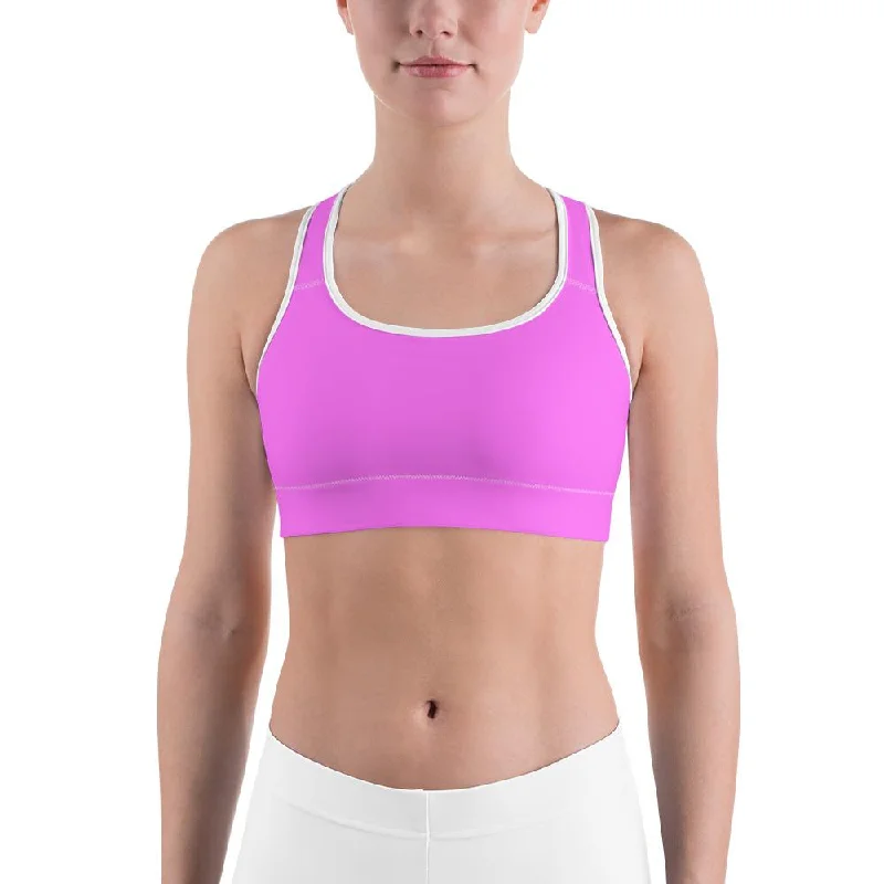 Act Fast Solid Baby Pink Sports Bra