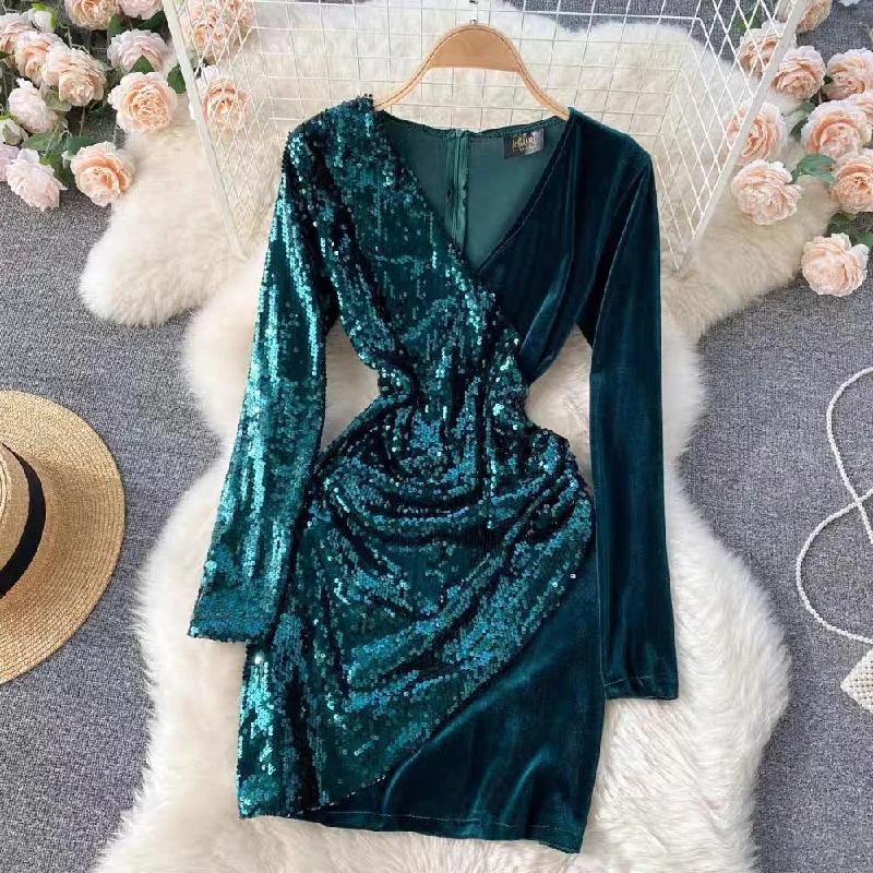 Shop and Save Tinsel Sequined Dress