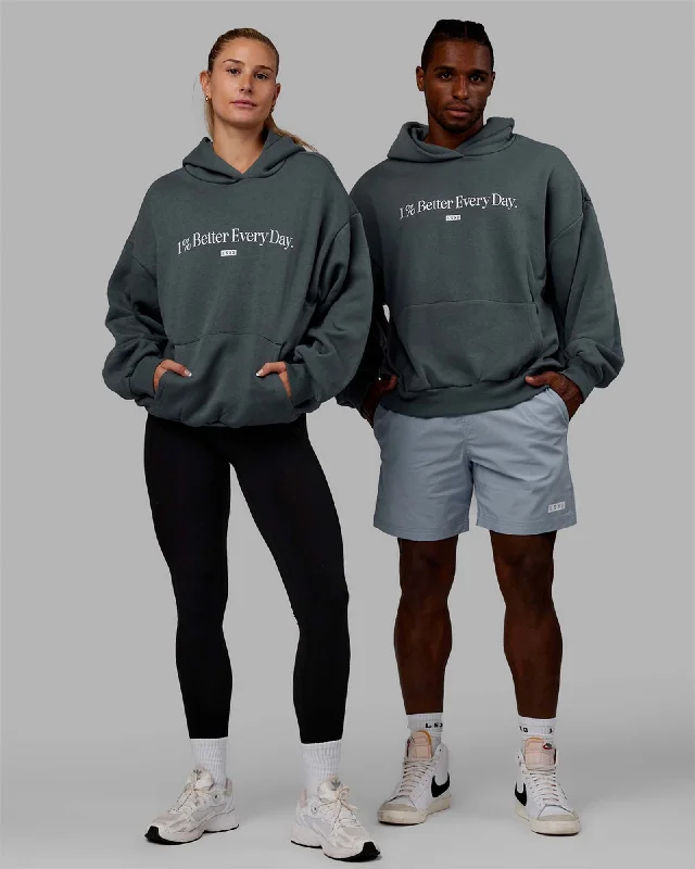 Discount Deals Unisex 1% Better Hoodie Oversize - Storm-White