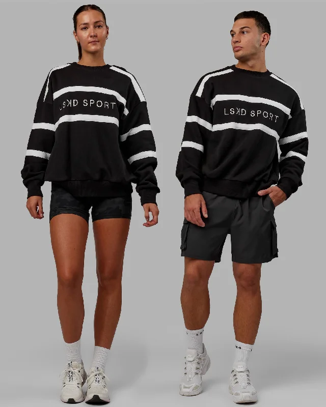 Closeout Unisex Collateral Sweater Oversize - Black-White