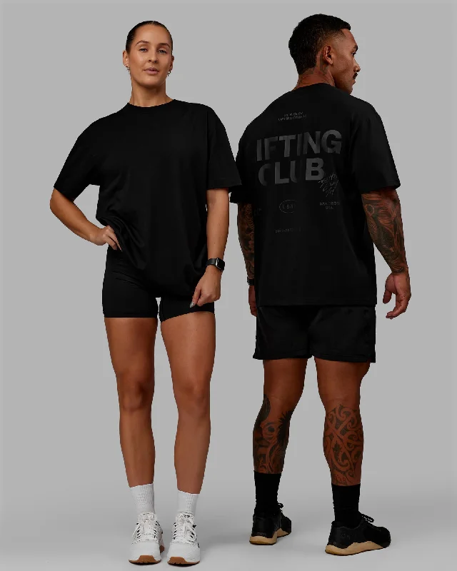 Instant Discount Unisex Lifting Club FLXCotton Tee Oversize - Black-Black