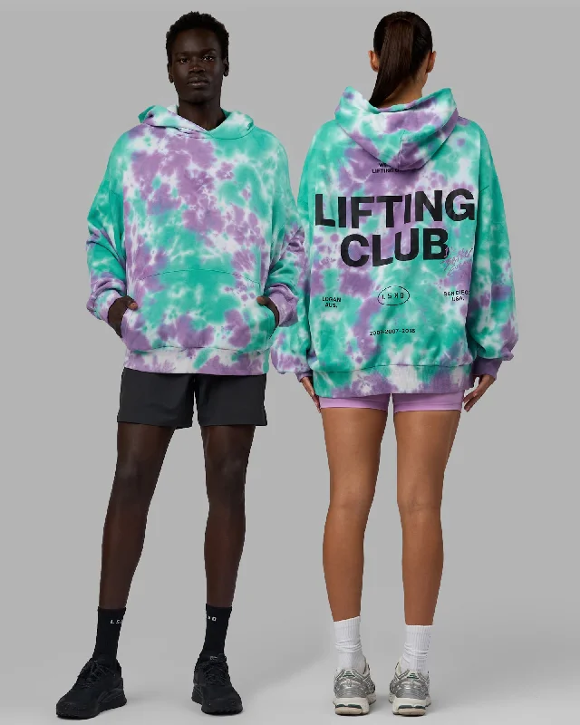 Limited Edition Unisex Lifting Club Hoodie Oversize - Cockatoo-Tie Dye