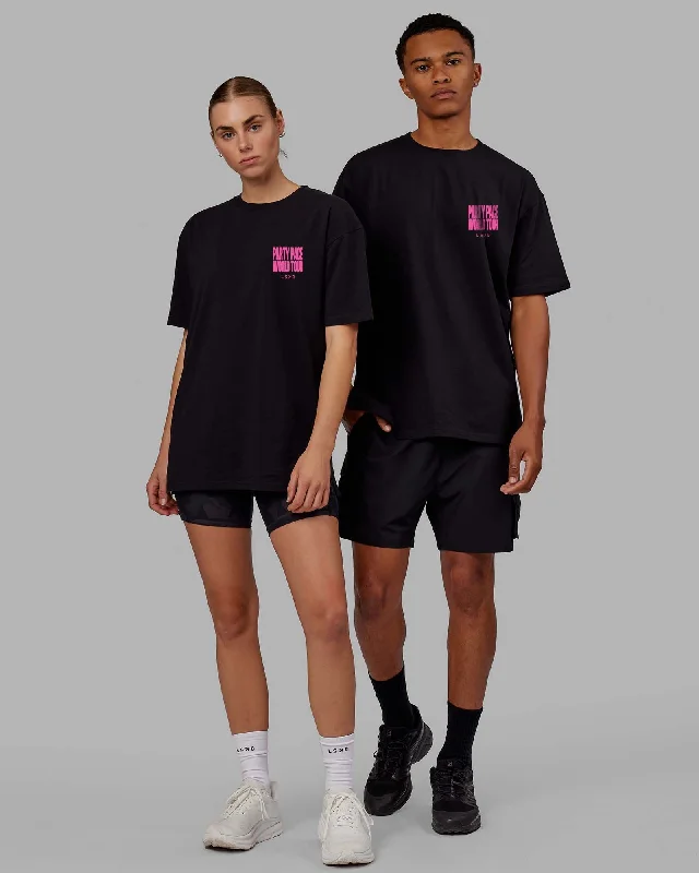 Limited Quantity Unisex Party Pace FLXCotton Oversize Tee - Black-Pink