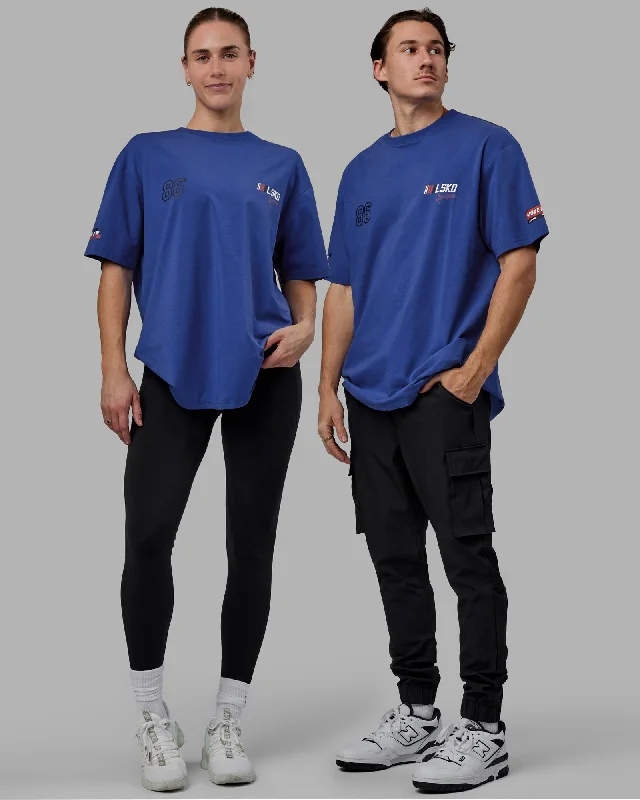Today’s Special Unisex Redline FLXCotton Tee Oversize - Power Cobalt-White