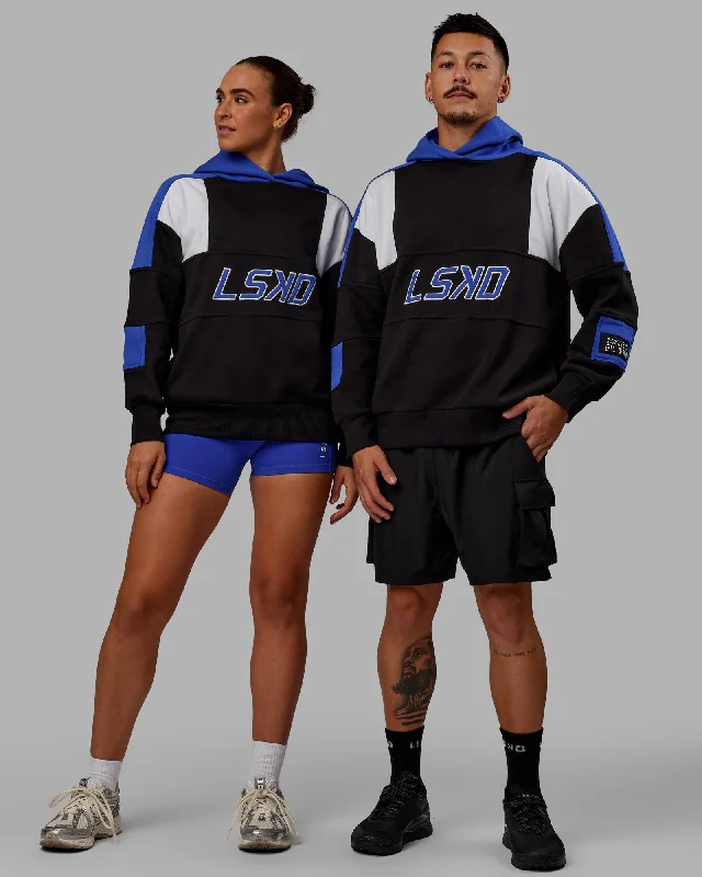 Seasonal Sale Unisex Slam Hoodie Oversize - Black-Power Cobalt