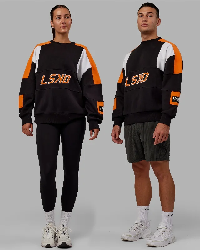 Incredible Offers Unisex Slam Sweater Oversize - Black-Ultra Orange
