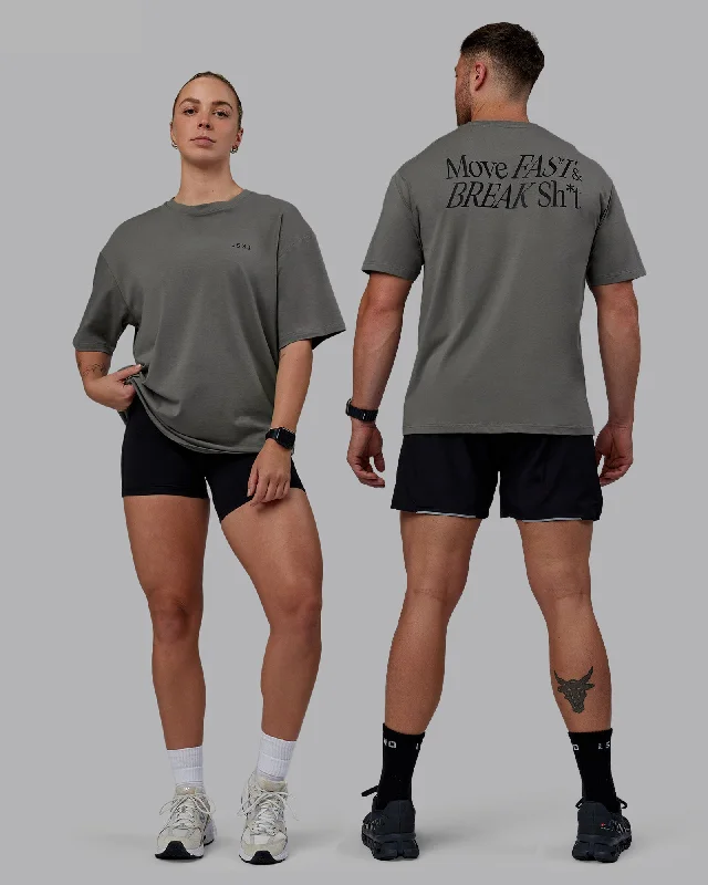 Hurry In Unisex VS5 FLXCotton Tee Oversize - Storm Front-Black