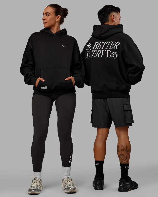 Today Only Unisex VS6 Hoodie Oversize - Black-White