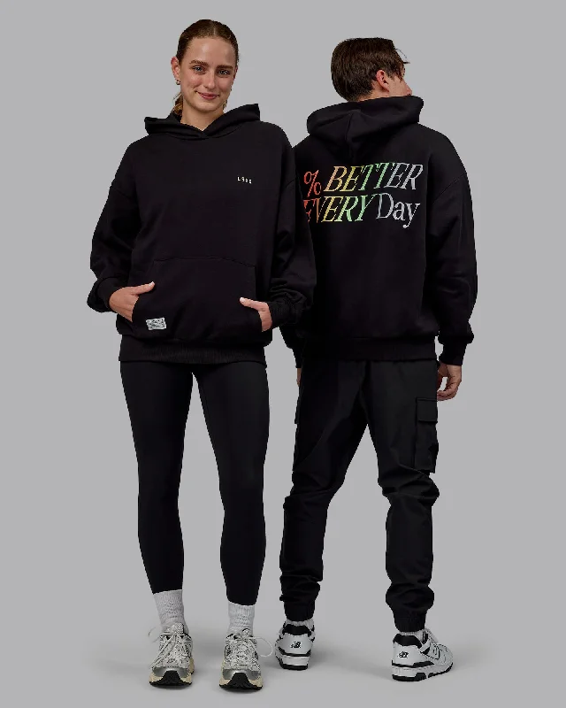 Seasonal Clearance Unisex VS6 Hoodie Oversize - Pride-Black