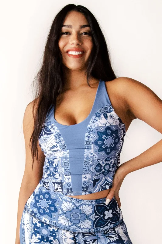 Act Now Vitality Tank - Mosaic In Blue