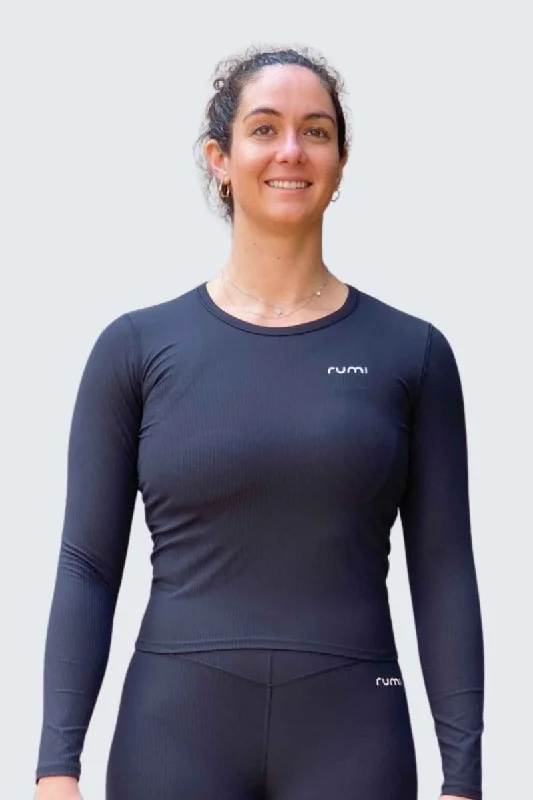 Stock Clearance W SunRib Fit Tee Long-Sleeve - Black