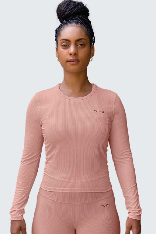 Savings Galore W SunRib Fit Tee Long-Sleeve - Coral Light