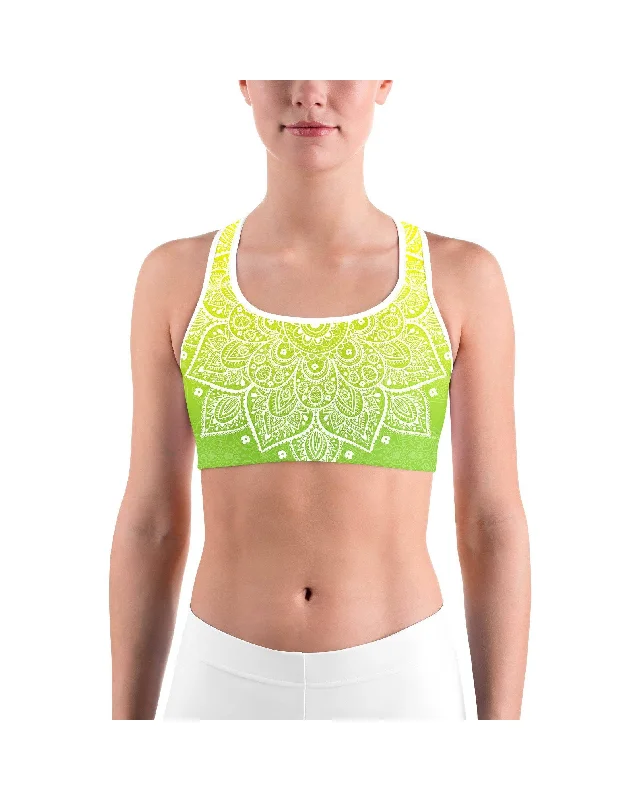 Lowest Price Yellow to Green Mandala Sports bra