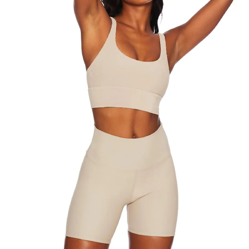 Final Clearance Bike Short In Taupe