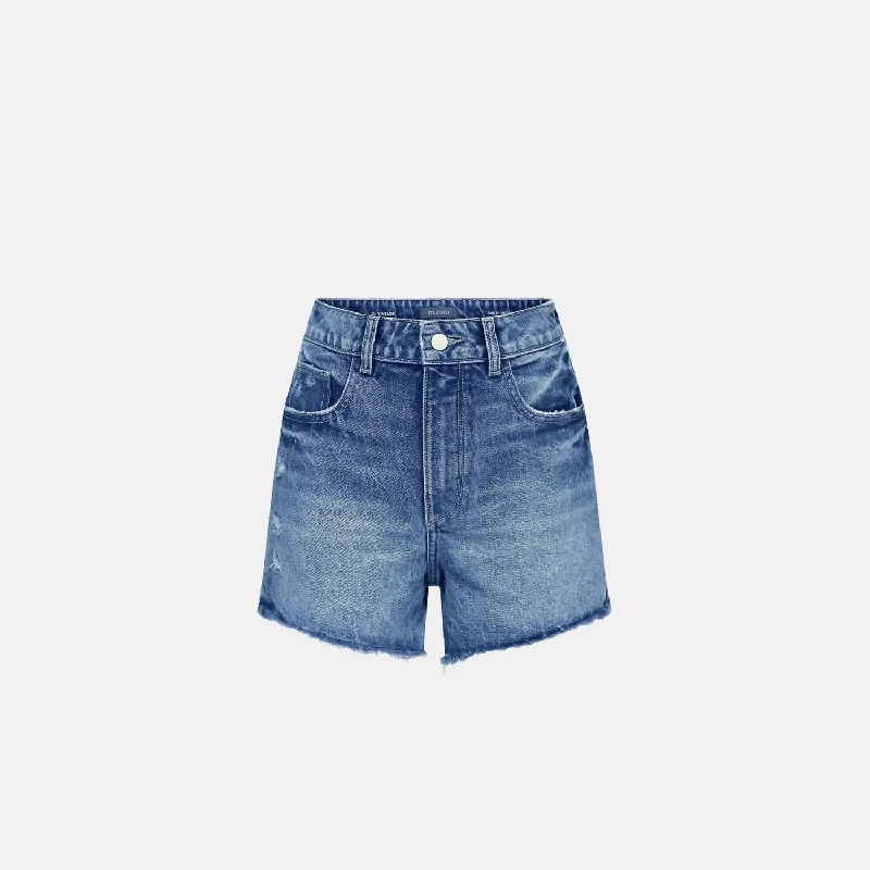 Discount Days Denim Emilie High Rise Cut Off Short In Rigid Light