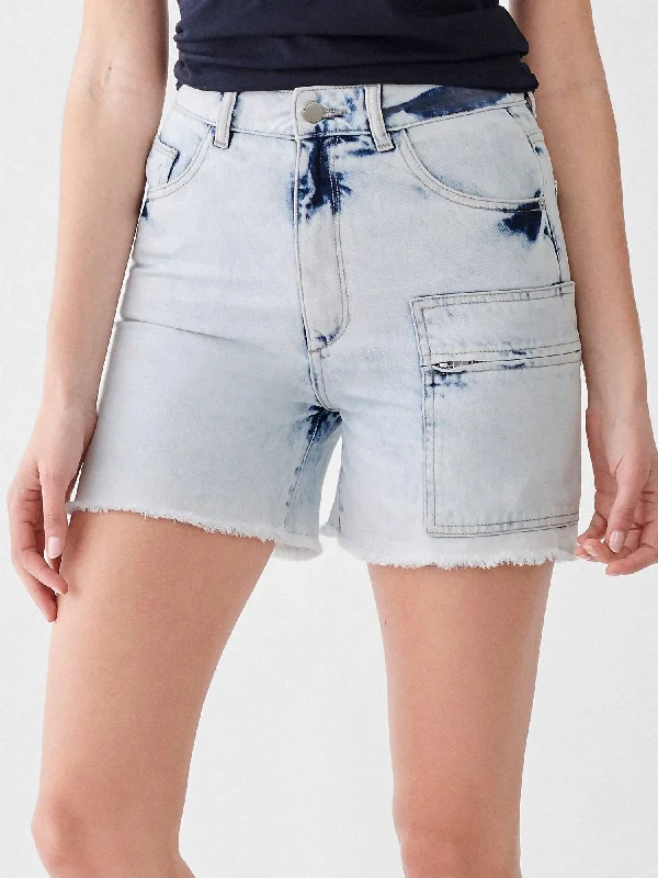 Midnight Madness Hepburn High Rise Wide Leg Short In Mystic