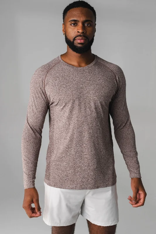 Don't Wait Vitality Kinetic® Long Sleeve Tee - Cocoa Marl