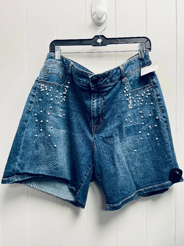 Savings Galore Shorts By Lane Bryant In Blue Denim, Size: 18