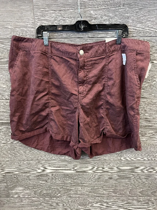 Best Deals Shorts By Maurices In Purple, Size: 22w