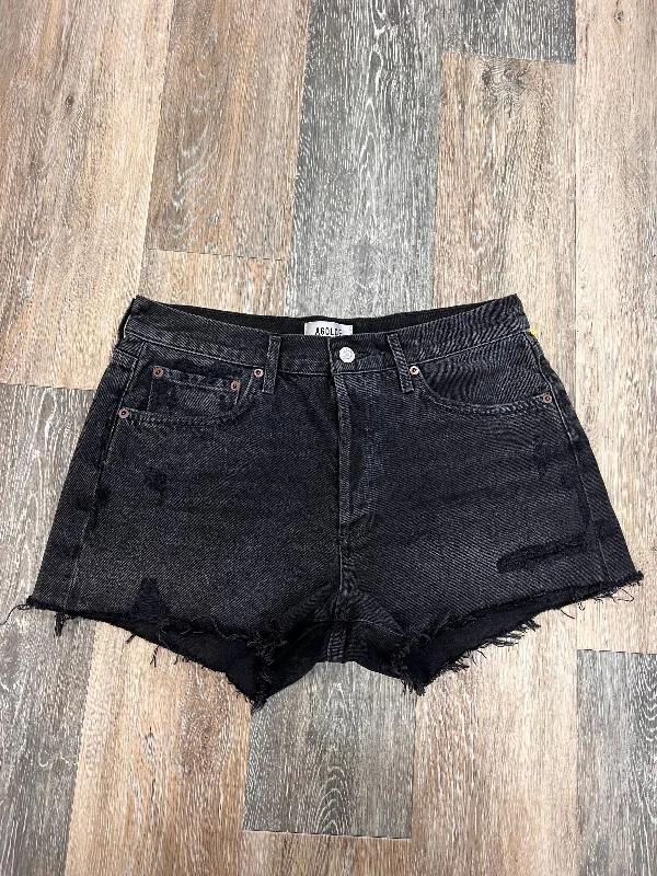 Loyalty Reward Shorts Designer By Agolde In Black Denim, Size: 8/29