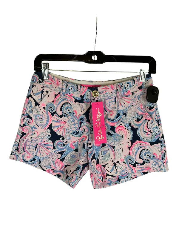 Hot Deal Shorts Designer By Lilly Pulitzer In Blue & Pink, Size: 00