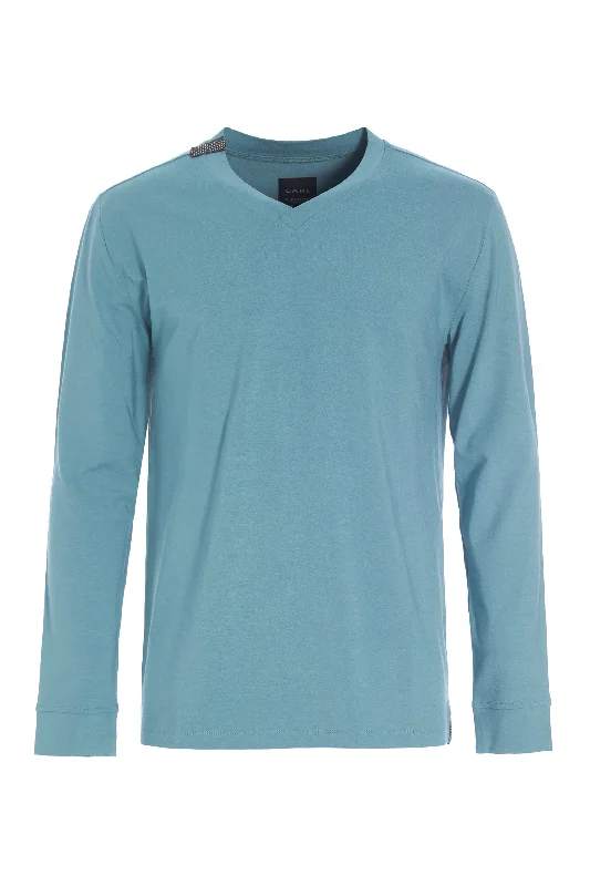 Online Only T-SHIRT V-NECK LONG SLEEVE - 1021C - SALVIE