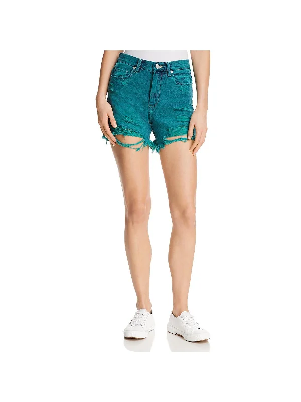 Buy Now Womens Denim Cutoff High-Waist Shorts