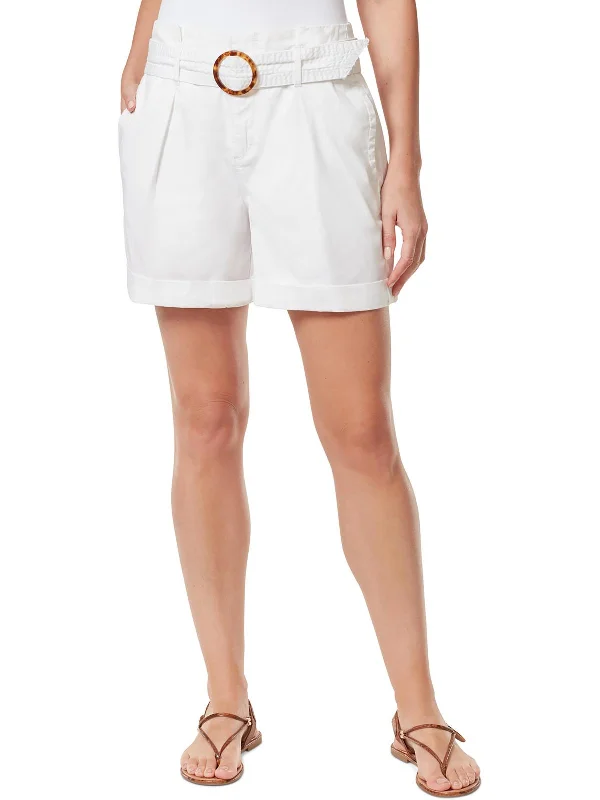 Fantastic Offers Womens Pleated Short Flat Front Tie-Waist/Belted