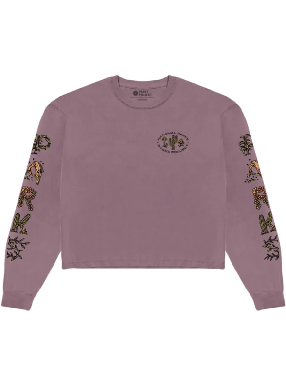 Early Access 90s Doodle Parks Boxy Long Sleeve Tee - Grape