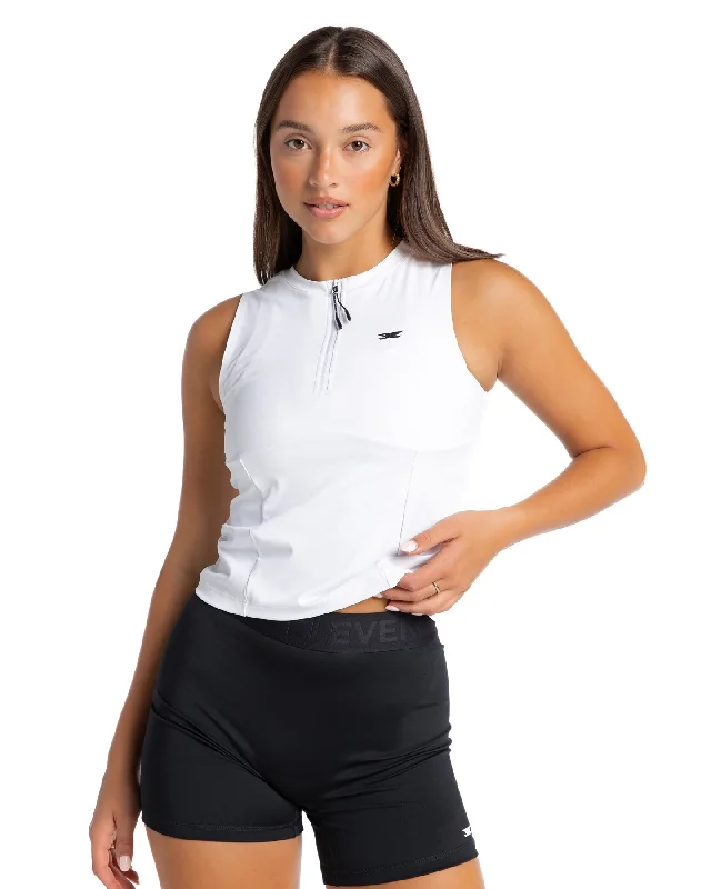 Price Break Ace Zip Tank - White
