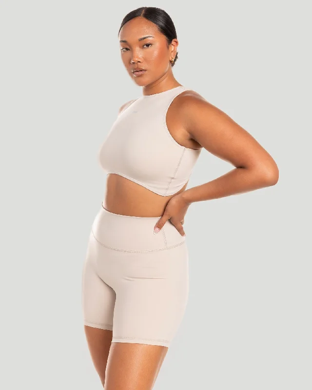 Blowout Deals Aura Curve Tank - Oat Latte