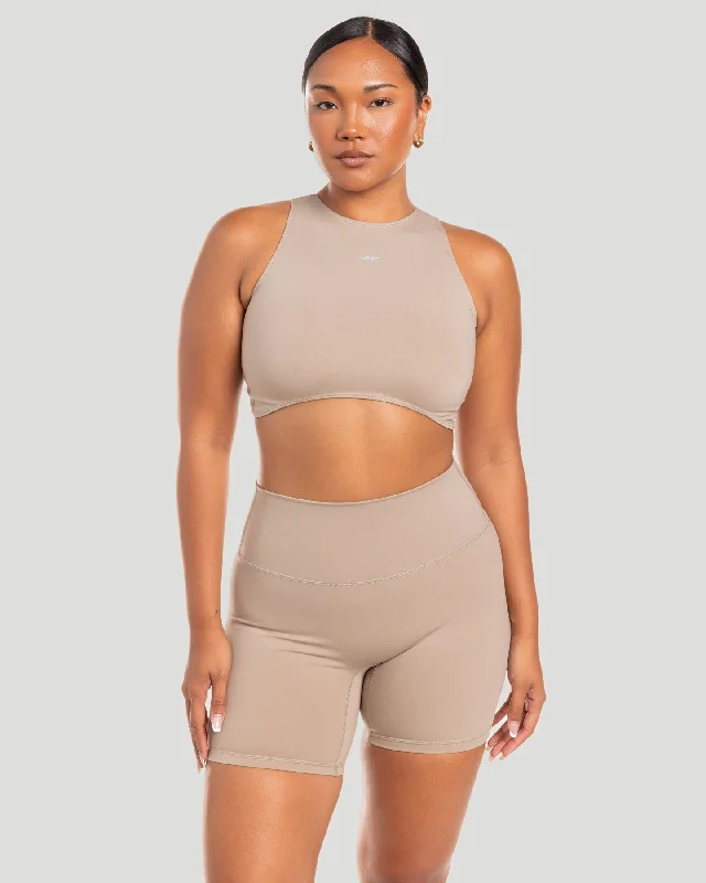 Fantastic Deals Aura Curve Tank - Vintage Khaki