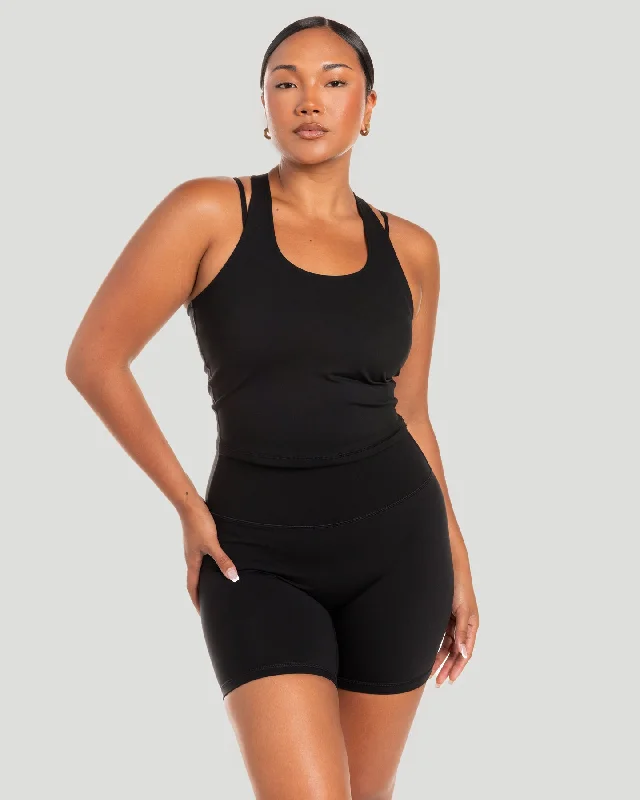 Limited Availability Aura Racer Tank - Black